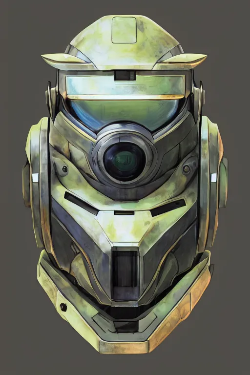 Image similar to robot ninja mask helmet halo master chief radiating a glowing aura global illumination ray tracing hdr fanart arstation by ian pesty and katarzyna da „ bek - chmiel