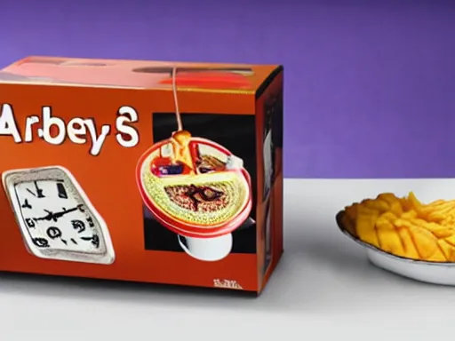 Prompt: an Arby’s commercial for a clock