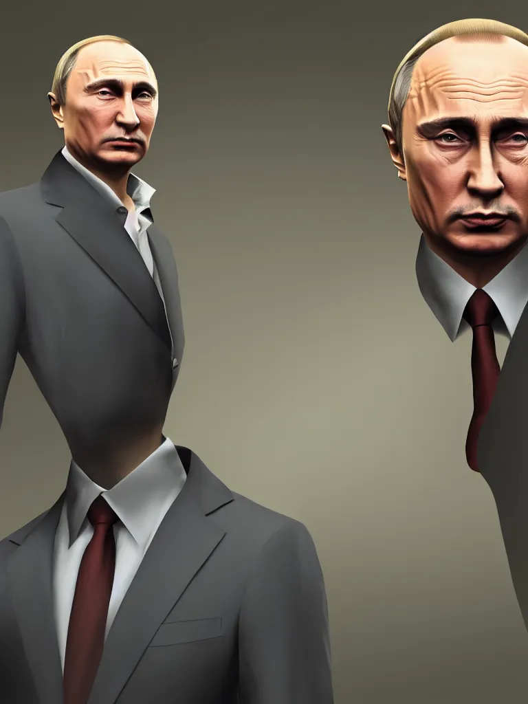 Image similar to portrait of a steel gangster looking like vladimir putin in the style of gta game, 8 k super resolution, photorealistic, golden rule