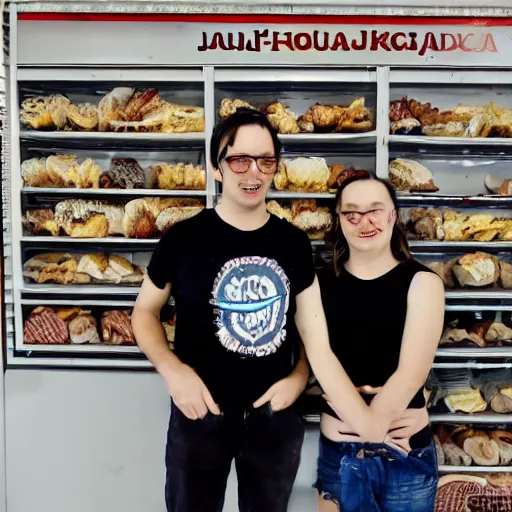 Image similar to Julia and JP from the HellthyJunkFood