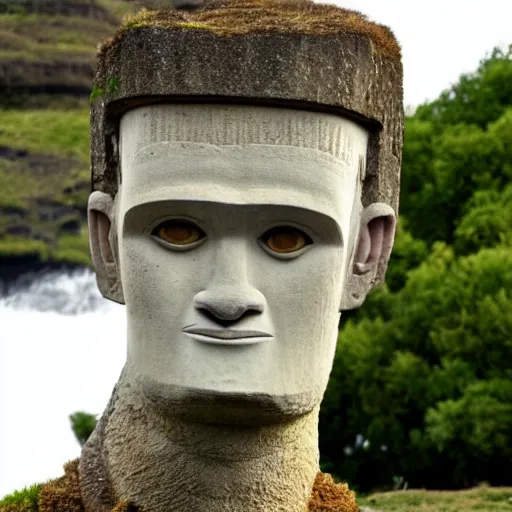 Image similar to vitalik buterin easter island head