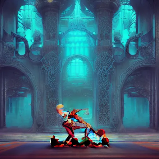 Image similar to beautiful symmetrical boy on a skateboard surrounded by machine axonometric fantasy intricate elegant highly detailed in volumetric turquoise steampunk, high contrast cinematic light, mystical shadows, octane render, photographic, unreal engine 8 k