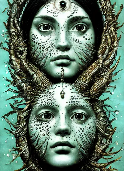 Fish goddess painting by Dan Hillier, trending on | Stable Diffusion ...