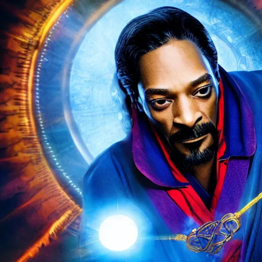 Image similar to snoop dogg as doctor strange, marvel cinematic universe, mcu, 8 k, unedited, in - frame,