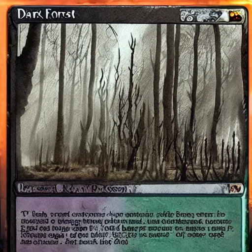 Prompt: the dark forest dreams go to die in