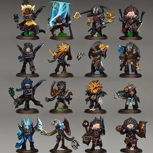 Prompt: maplestory as warhammer tabletop figurines t