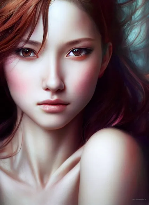 Image similar to photo of a gorgeous young woman in the style of stefan kostic, realistic, sharp focus, 8 k high definition, insanely detailed, intricate, elegant, art by yoshitako amano and stanley lau and artgerm