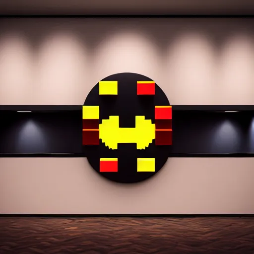 Image similar to photographic portrait of Pac-Man wearing a suit, studio lighting, photorealistic
