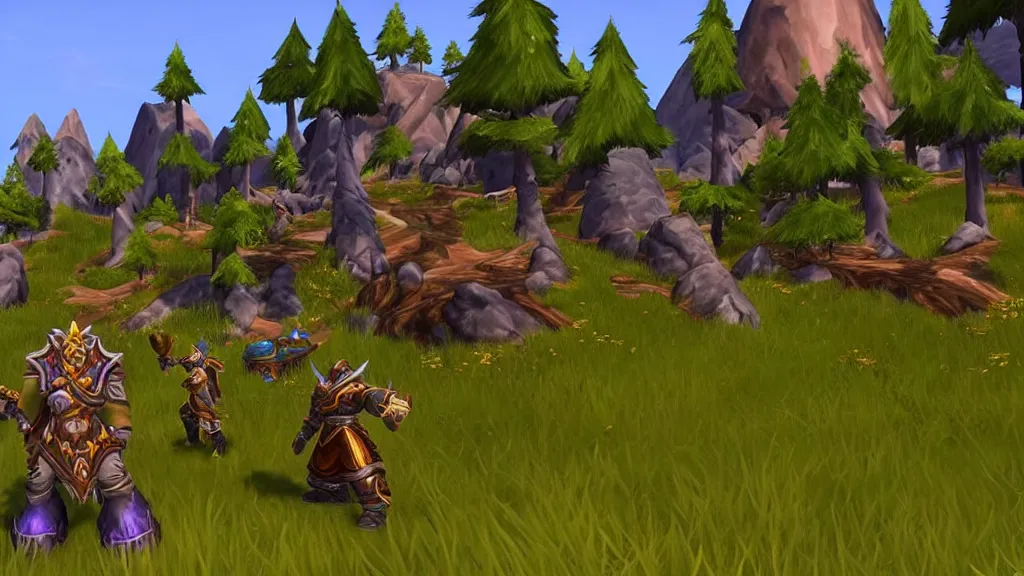 Image similar to 4 k 6 0 fps in - game world of warcraft 2 gameplay showcase, highly detailed