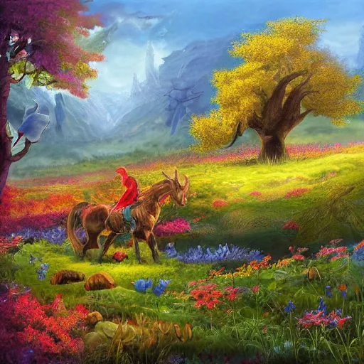 Prompt: meadows, fantasy art