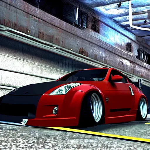 Image similar to a photo of Rachel\'s Nissan 350z from need for speed underground 2