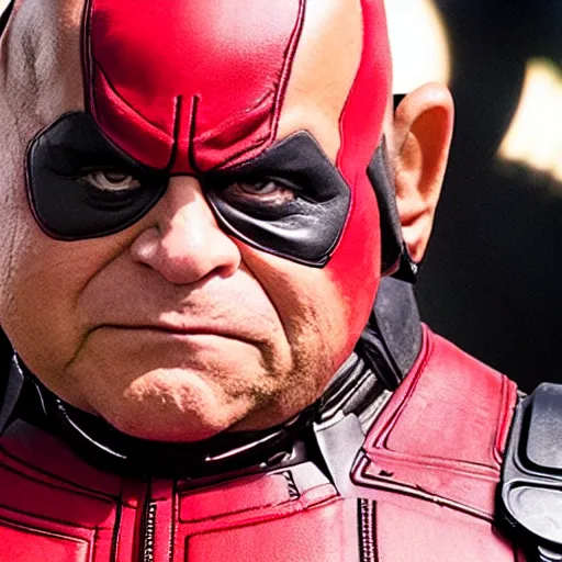 Image similar to film still of Danny DeVito as colossus in deadpool (2016)