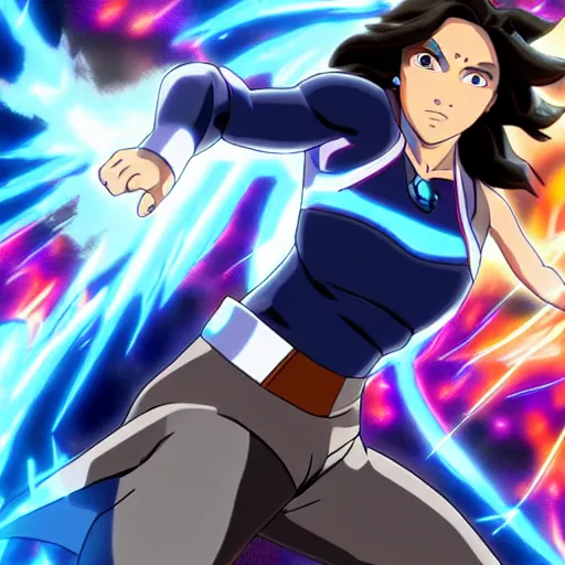 Prompt: Ultra Instinct Korra