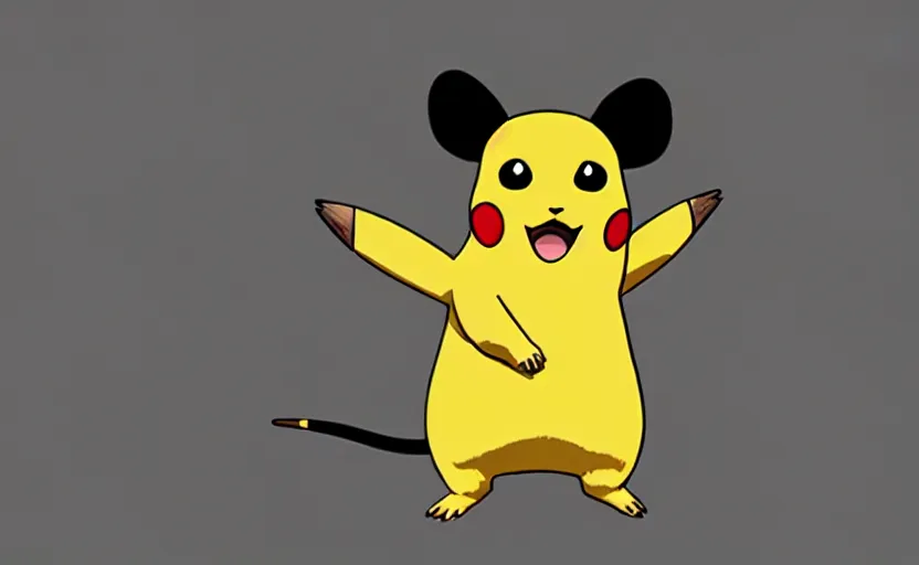 Prompt: scientific illustration of Pikachu as a real mouse