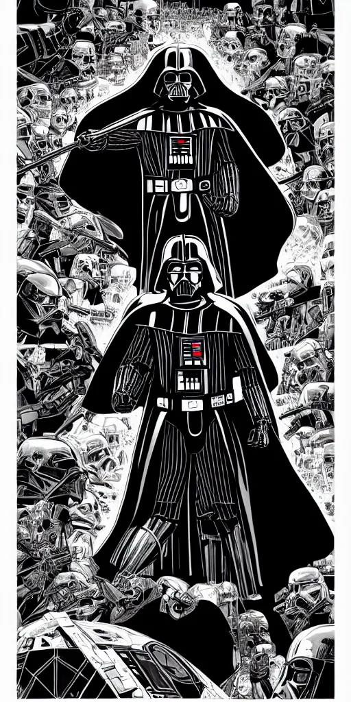 Image similar to portrait of darth vader, by laurie greasley