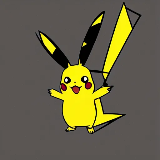 Image similar to Pikachu made out of Papyrus