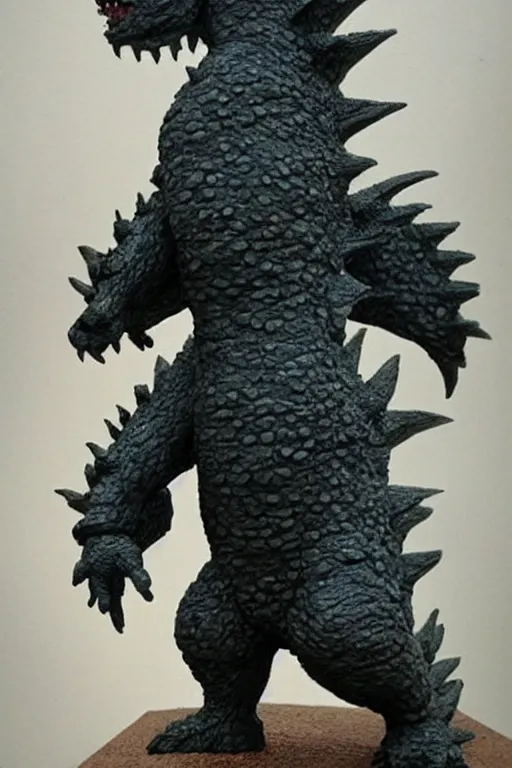 Prompt: godzilla as a chinese acupuncture model, chinese acupuncture model in the shape of godzilla