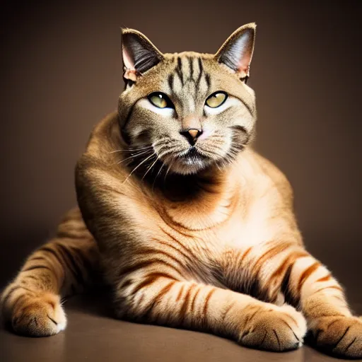 Image similar to a feline mastiff - cat - hybrid, animal photography