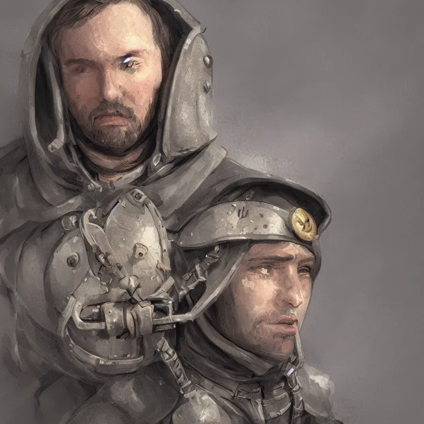 Image similar to medieval pilot, concept art, digital painting, masterpiece.