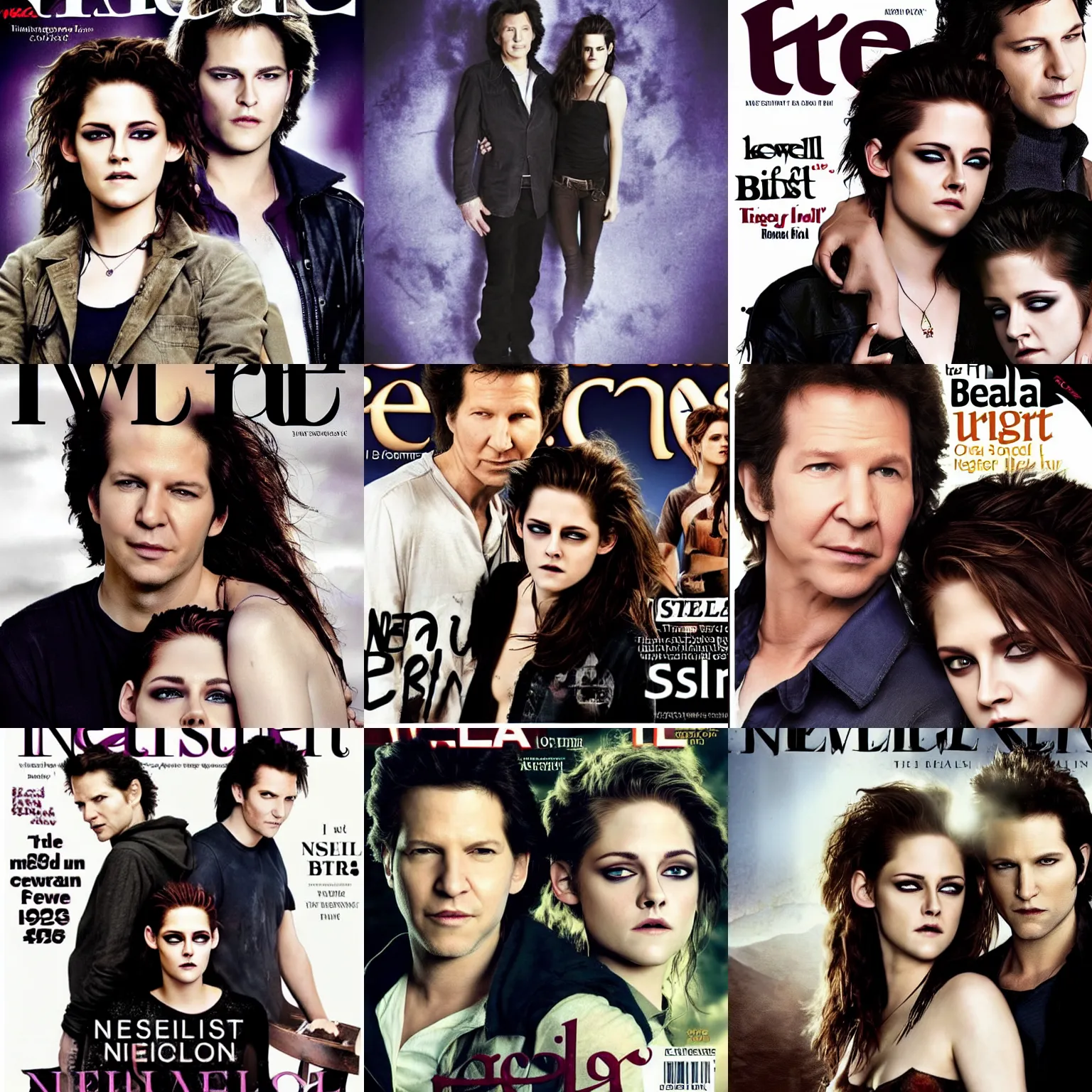 Prompt: neil breen and kristen stewart on twilight cover