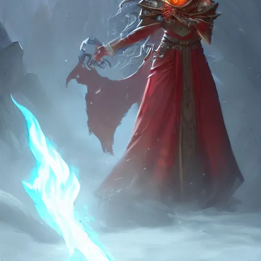 Image similar to fire mage, epic fantasy style, in the style of Greg Rutkowski, hearthstone artwork