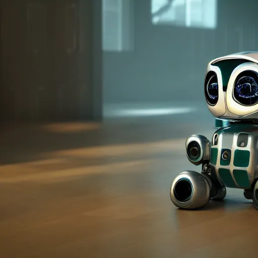 Prompt: cute, small, robot, octane render