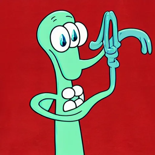 Prompt: squidward tentacles