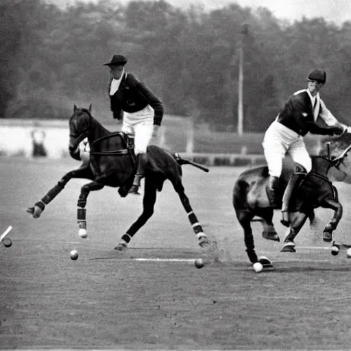 Image similar to adolf hitler playing a polo game