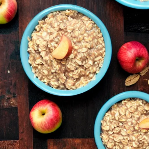 Prompt: oatmeal apples