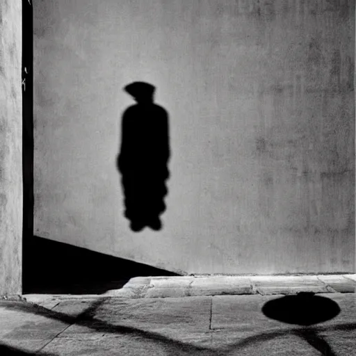 Image similar to an approaching shadow, black and white photography by fan ho, hong kong 1 9 5 4