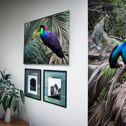 Prompt: interior design inspired by nicobar pigeon, award - winning photograph, canon eos 5 d mark iv, fujifilm x - t 4