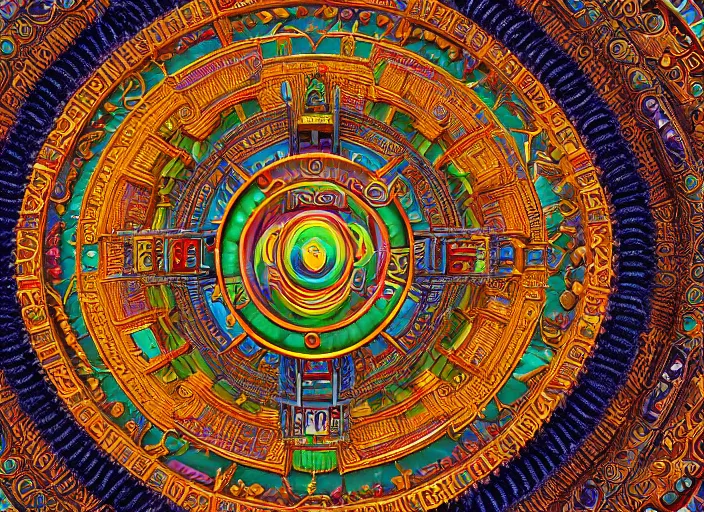 Prompt: hyperrealism, detailed textures, photorealistic 3 d render, a coloured beautiful mystical tibetan kalachakra mandala with sanskrit writing, sharp focus, ultra realistic, ultra high pixel detail, cinematic, intricate, cinematic light, concept art, illustration, art station, unreal engine 8 k