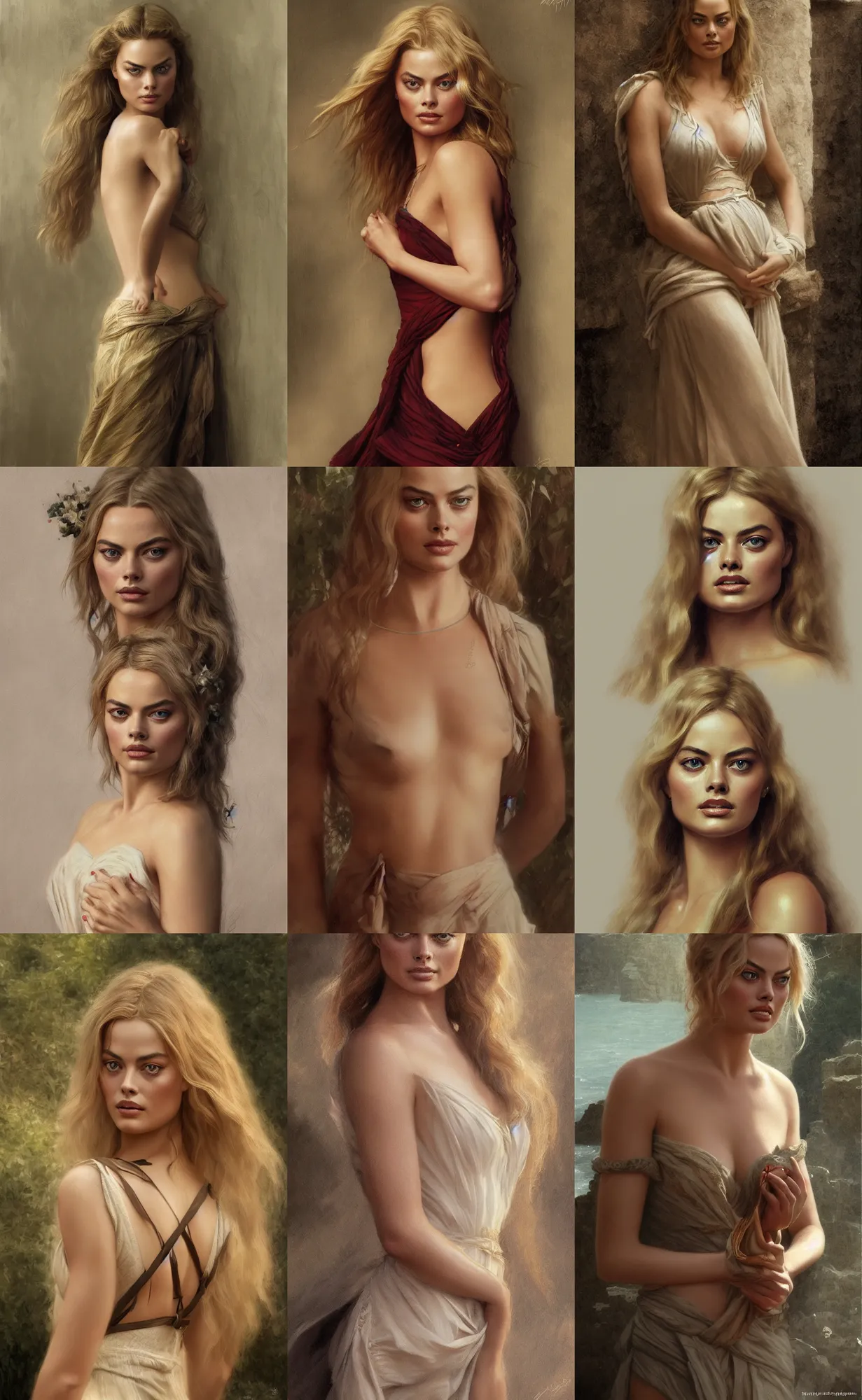 samara weaving, margot robbie traditional corsican, | Stable Diffusion