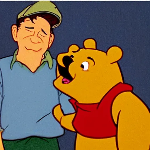 Prompt: winnie the poo as a human