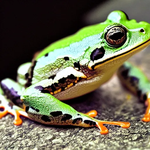 Prompt: Lady Frog photograph, sharp focus, realistic