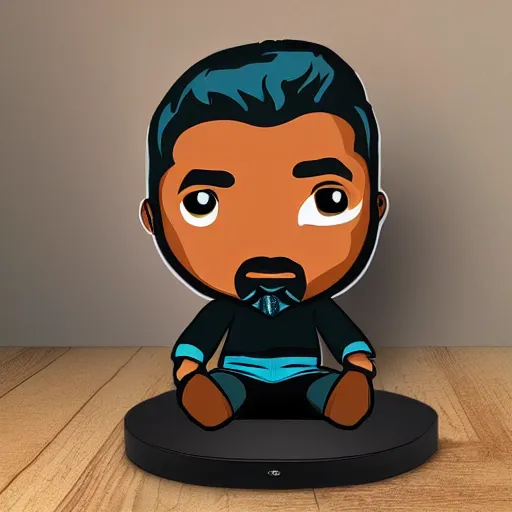 Image similar to Idris Elba chibi night light product photo