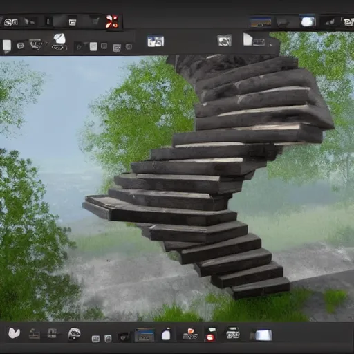 Prompt: Endless staircase, unreal engine