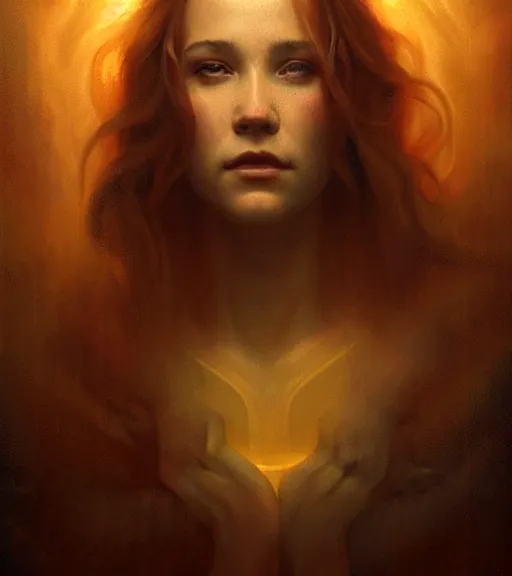 Image similar to riveting seductive oracle of delphi portrait, mysterious atmospheric lighting, painted, intricate, volumetric lighting, beautiful, rich deep colours masterpiece, golden hour, sharp focus, ultra detailed, by leesha hannigan, ross tran, thierry doizon, kai carpenter, ignacio fernandez rios