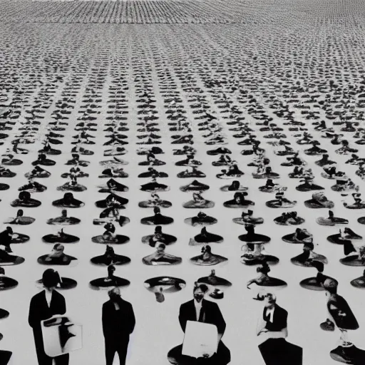 Image similar to wide angle robos by Diane Arbus and Andreas Gursky