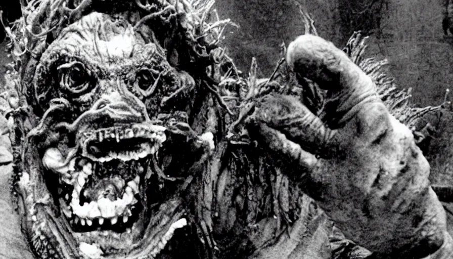 Image similar to a disgusting vile disturbing creature from The Thing, by Cronenberg and greg nicotero