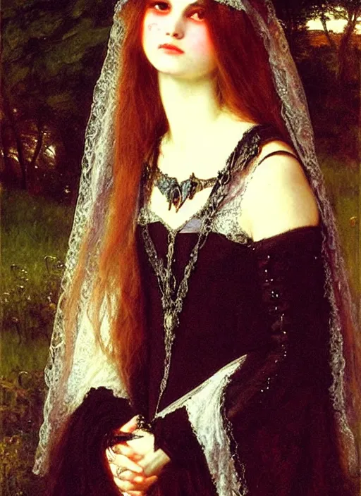 Prompt: gothic princess portrait. by william henry hunt * *, highly detailded