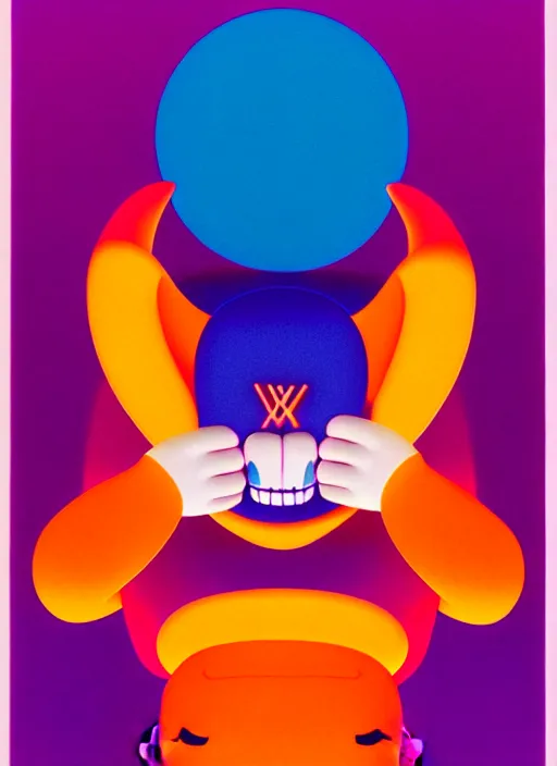 Prompt: devil by shusei nagaoka, kaws, david rudnick, pastell colours, cell shaded, 8 k