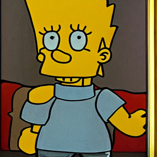 Prompt: Bart Simpson painted by Leonardo da Vinci