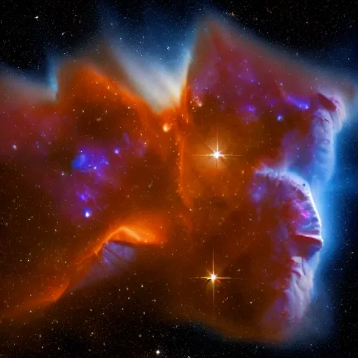 Image similar to white cliffs of dover visualised as the carina nebula cliffs of space, james webb space telescope