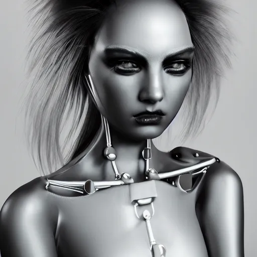 Prompt: closeup portrait of an absurdly beautiful, graceful, sophisticated, fashionable cyberpunk mechanoid neon gravure idol, an ultrafine hyperdetailed illustration by irakli nadar, matt wisniewski style, fashion photography, intricate linework, porcelain skin, unreal engine 5 highly rendered, global illumination, radiant light, detailed and intricate environment