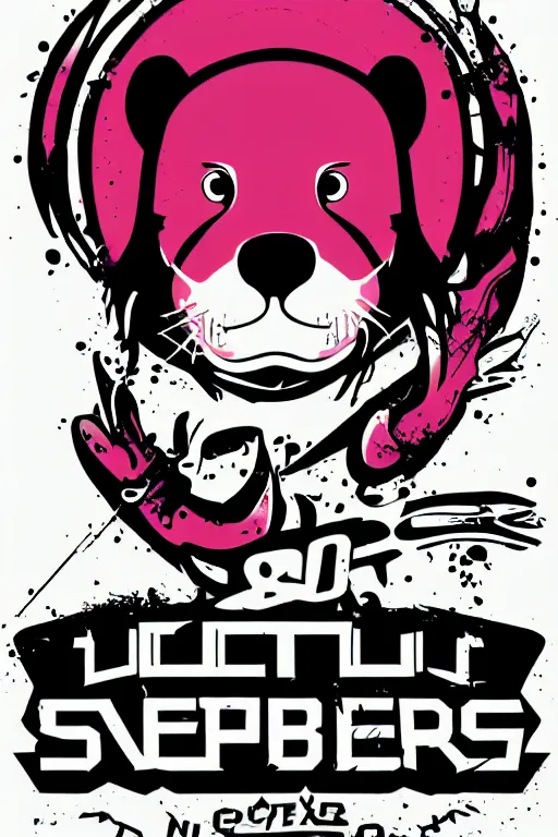 Image similar to in the style of max prentis and deathburger and laurie greasley a vector e-sports vector logo of a otter, highly detailed, colourful, 8k wallpaper