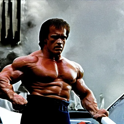 Image similar to arnold schwarzenegger as lee in enter the dragon