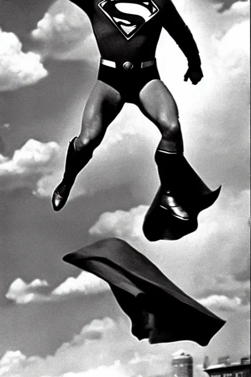 Image similar to rock hudson playing superman in 1 9 7 8, superhero movie