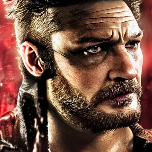 Image similar to Tom Hardy as wolverine 4K quality Super Realistic