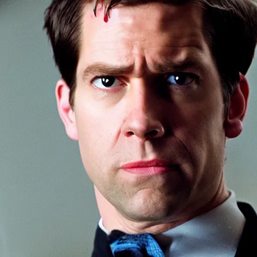 Image similar to jim halpert as the american psycho